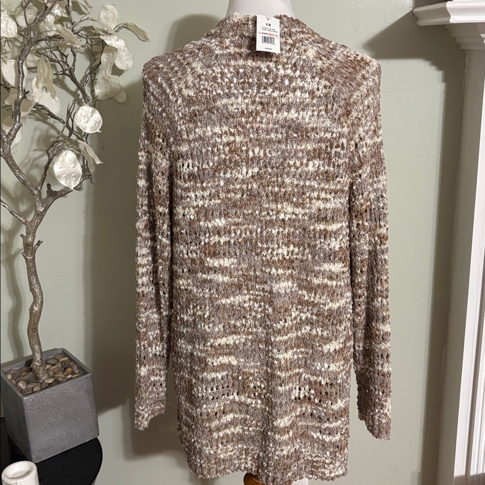 Made With Love Brown Marled Elegant Cardigan - Picture 5 of 5